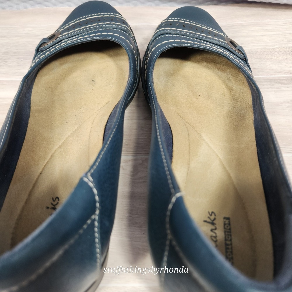 Clarks Bendables‎ Women's Blue Flats Slip Ons Size 9 Medium - Picture 5 of 7